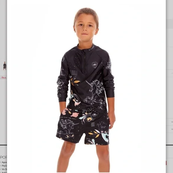 AGUA BENDITA BOYS SWIM SHORTS NICK MARE NWT - Picture 14 of 16